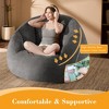 GYIIYUO 47" Giant Bean Bag Chair for Adults - Comfy Plush Round Shell Soft Accent Chair, Oversized Cozy Lounge Floor Sofa Reading Chair - 2 of 4