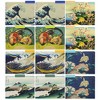 The Gifted Stationery 12-Pack Hokusai Japanese Decorative File Folders, 1/3 Cut Tab, Letter-Size Holders for Office, School, Home, 6 Patterned Designs - 3 of 4