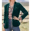 Clearlove Womens Velvet Blazers Open Front Casual Button Cardigan Blazer Midi Coat Suit Jackets with Pocket - 2 of 3