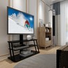 Chic Crate - Ergonomic TV Stand w/ Angle & Height Adjustment - Modular Tempered Glass Console - Obsidian Black - 4 of 4