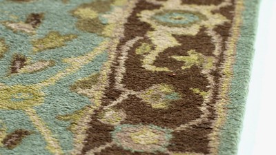 Elegant Gold Hand-Tufted Wool Area Rug - 8'3" x 11'