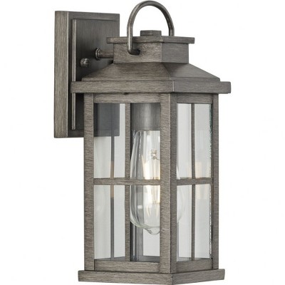 Progress Lighting Williamston 1-Light Antique Pewter Outdoor Wall Lantern with Clear Glass Shade