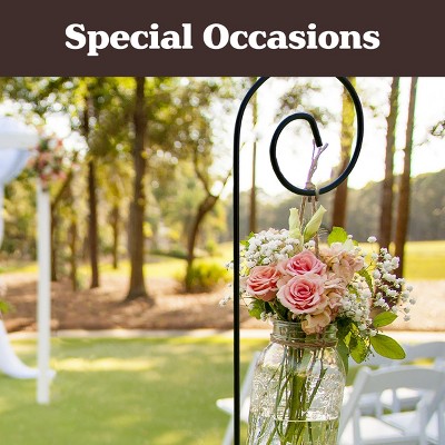 Shepherd Hooks-Set of 2-Metal Pole with Hooks for Hanging Baskets, Bird Feeders & Lanterns-35" Tall- For Flower Gardens & Patios by Nature Spring, 3 of 8