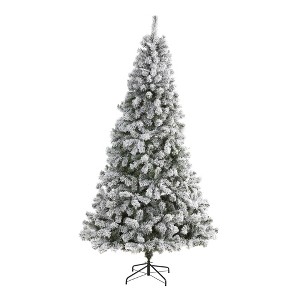 Nearly Natural Unlit Flocked West Virginia Artificial Christmas Tree - 1 of 4