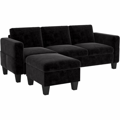 Couches For Living Room 78 L Shaped Sofa Black Target