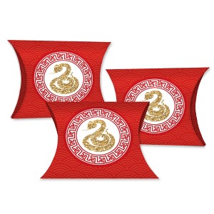 Big Dot of Happiness 2025 Year of the Snake Favor Gift Boxes - Lunar New Year Petite Pillow Boxes - Set of 20 - 1 of 4