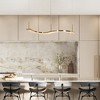 LNC Macrobotrys 42.5" Lxury and Glam Geometric Integrated LED Kitchen Island Pendant Lightss, Gold with Crystal - 4 of 4
