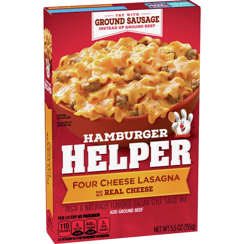 Hamburger Helper Four Cheese Lasagna - 5.5oz, 2 of 8