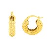 RMZ GOLD NYC Gold nugget Hoop earrings - 2 of 4
