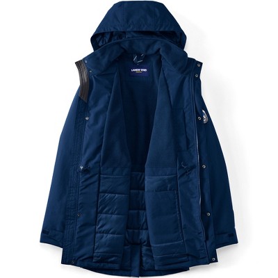 Lands' End Men's Big and Tall Squall Waterproof Insulated Parka - 4X Big Tall - Deep Sea Navy — фото 4