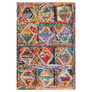 Multi-Colored Abstract Tufted Accent Rug - (2
