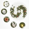 Pre-Lit Christmas Garland with 20 Warm White LEDs, Faux Greenery with Pine Cones & Berries for Mantle, Stairs, Fireplace and Banister - 4 of 4