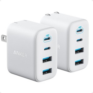 Anker Zolo USB C Charger Block, 2-Pack 4-Port Wall Adapter