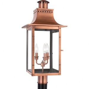 Quoizel Lighting Chalmers 3 - Light Post Light in  Aged Copper - 1 of 3
