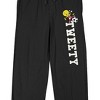 Juniors Looney Tunes Sleep Pant- Soccer Frenzy, Tweety on black - 2 of 4