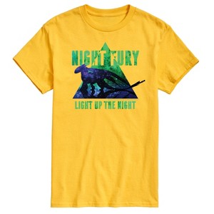 Men's - How to Train Your Dragon - Night Fury Light Up The Night Short Sleeve Graphic T-Shirt - 1 of 4