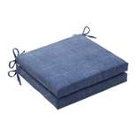 2pk Outdoor/Indoor Squared Corners Seat Cushion Set Tory - Pillow Perfect
