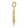 Black Bow Jewelry 14k Yellow Gold Hollow Spanish Angel Guardian Pendant, 19mm (3/4 Inch) - 2 of 4