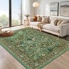 Area Rugs Living Room Rug Non Slip Washable Rug Modern Botanical Print Low Pile Non-Shedding Floor Cover Foldable Thin Accent Carpet for Bedroom Dorm - 3 of 4