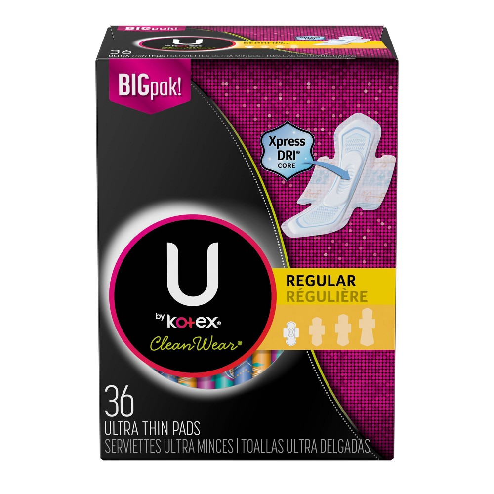 UPC 036000425482 product image for U by Kotex CleanWear Ultra Thin Pads with Wings - Regular - Unscented - 36ct | upcitemdb.com