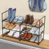 Collections Etc Compact 3-Tier Iron Shoe Organizer Racks 33.75 X 21.5 X 6.5 Black - 2 of 3