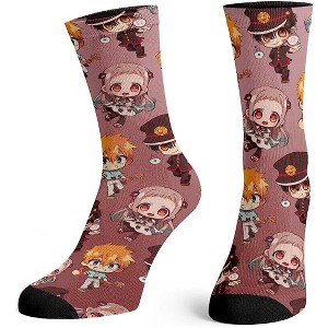 Toilet Bound Hanako Kun Crew Socks For Men Women Manga Anime Sublimated Socks - 1 of 4