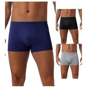 INSPIRE CHIC Men's 3 Pack Underwear Regular Fit Soft Comfortable Basic Boxer Briefs - 1 of 4