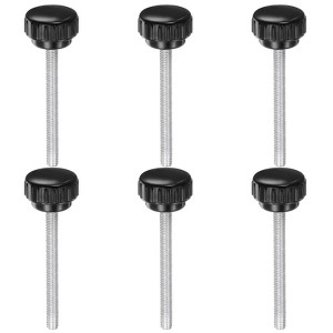 Unique Bargains Plastic Threaded Bolt Knurled Clamping Knob Thumb Screws 6 Pcs - 1 of 4