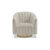 Signature Design by Ashley Contemporary Penzlin Swivel Accent Chair, Pearl - 2 of 4