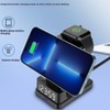 3 in 1 Wireless Charging Station for Apple Multiple Devices, Magnetic Wireless Charger Dock, Travel 15W Charging Pad for iPhone 16 15/Watch & Airpods - 3 of 4