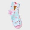 Girls' 7pk 'Pineapple' Lightweight Ankle Length Socks - Cat & Jack™ Purple - 2 of 3