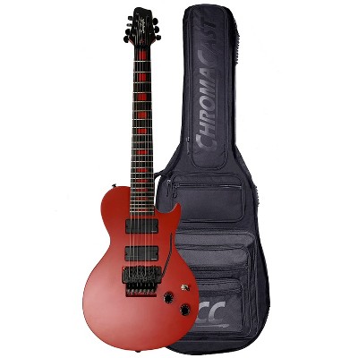 Sawtooth Americana Heritage HM724 7-String Electric Guitar with Fluence Pickups & Floyd Rose Original, Satin Red