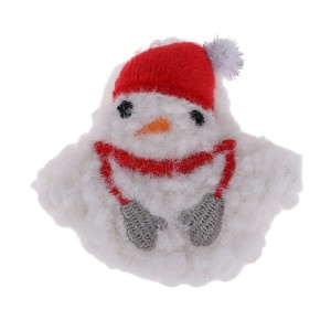 Unique Bargains Christmas Brooches Curly Santa Claus Plush Red White 1 Pc - 1 of 4