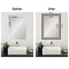 Amanti Art Mirror Makeover Bathroom Mirror Frame Border Kit  - Fully Assembled Peel and Stick Frame - Mirror NOT Included - Lyla Ornate Silver Trim - 4 of 4