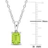 EVERLY JEWELRY | Sterling Silver Pendant with Gemstone and Created Gemstone – Multiple Stone Options - 3 of 4