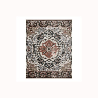 Vintage Floral Classic Medallion Indoor Area Rug or Runner by Blue Nile Mills