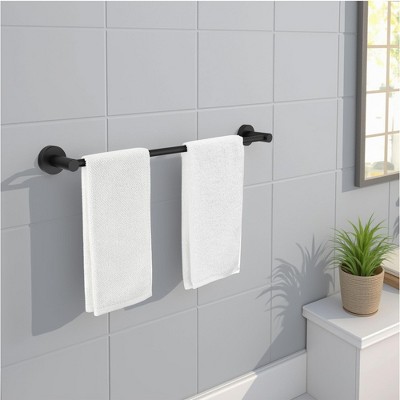 Wall-Mounted 6-Piece Aluminum Towel Rack Set (25 Inches)