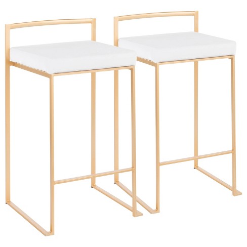 White and 2025 gold stools