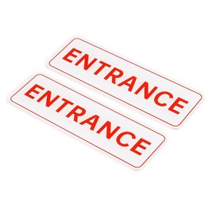 Unique Bargains Acrylic Self-Adhesive Decor Smooth Business ENTRANCE Sign 2 Pcs - 1 of 4