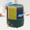 YIYIBYUS Rice Dispenser, Rotating Dry Food Dispenser, PP Kitchen Grain Storage Container with 6 Compartments Holder for Rice and Beans - 3 of 4