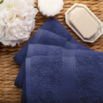 Navy Blue Egyptian Cotton Hand Towel Set of 4