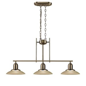 Chloe Lighting Contemporary Brushed Nickel 3-Light Island Fixture - 1 of 2