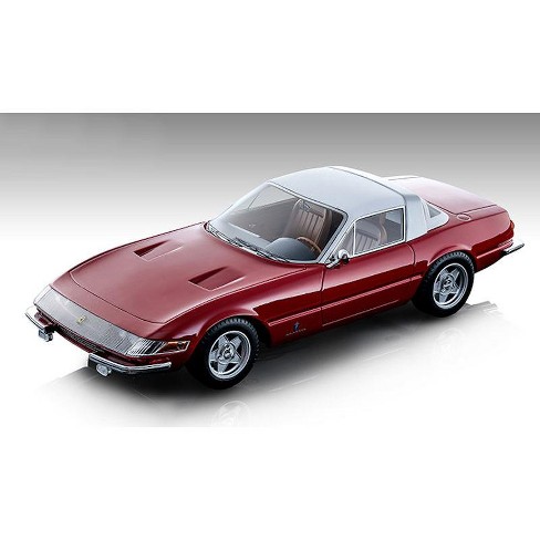 1969 Ferrari 365 GTB/4 Daytona Coupe Speciale Gloss Ferrari Red w/White Top  Ltd Ed 130 pcs 1/18 Model Car by Tecnomodel