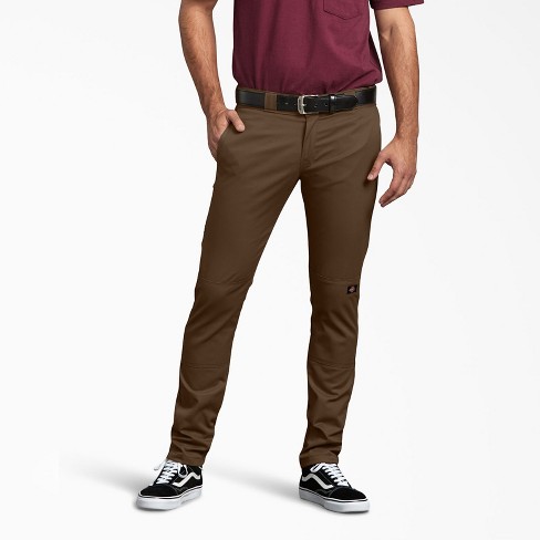 Dickies Skinny Fit Double Knee Work Pants, Timber Brown (TB), 28X30