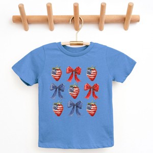 The Juniper Shop Coquette Bows And USA Strawberries Youth Short Sleeve Tee - 1 of 4