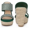 Perphy Women's Sandal Platform Rhinestones Dual Strap Espadrille Wedge - 2 of 4