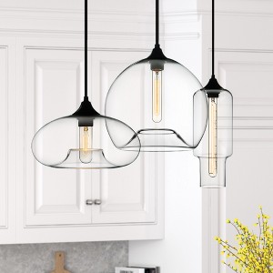 Rennnsan Talvex 32" W 3 -Light Dimmable Modern Unique Statement Linear Kitchen Island Pendant in Black - 1 of 4