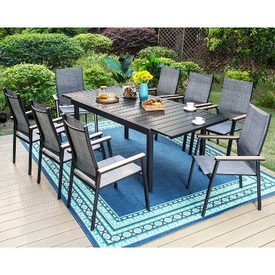 Patio table and 2024 stowable chairs