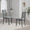 FONTOI 4-Piece Wooden Upholstered Dining Chairs for Comfortable Home Dining Rooms Modern Kitchen Seating Sets Small Dining Spaces, Gray, 17"*20"*36" - 4 of 4