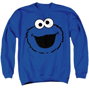 Sesame Street Cookie Monster Full Face Adult Crewneck Sweatshirt - 1 of 4